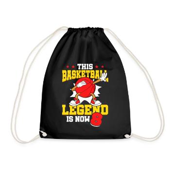 Diese Basketball-legende Ist Jetzt 8 Sports Kid - Turnbeutel - Schwarz - Vorne