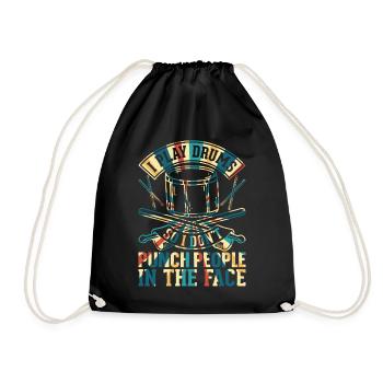 Batteur - Je joue de la batterie pour ne pas frapper les gens - Sac de sport léger - noir - Devant