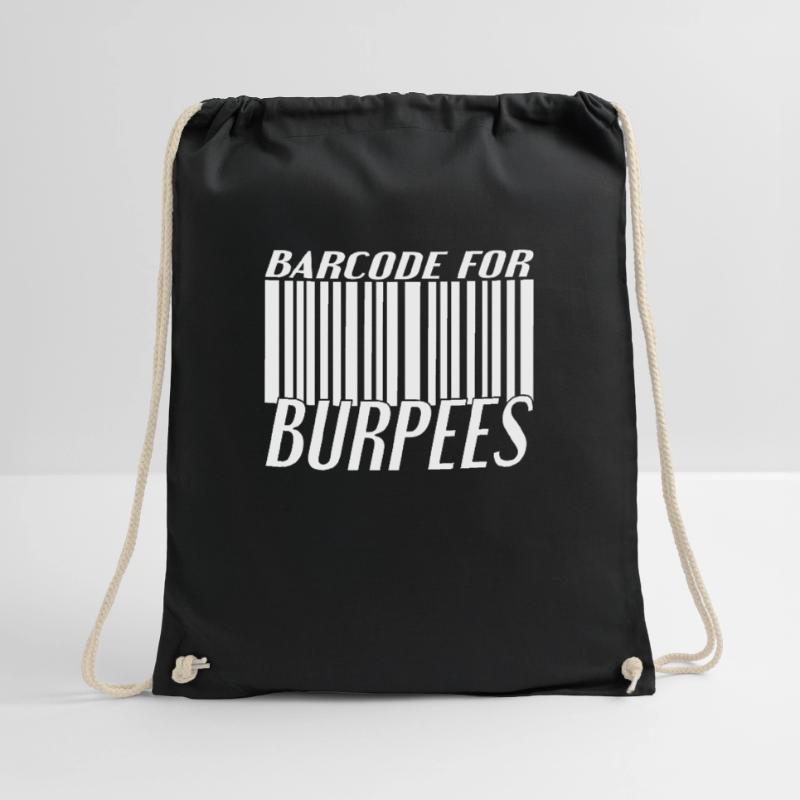 Burpee Barcode Drawstring Bag