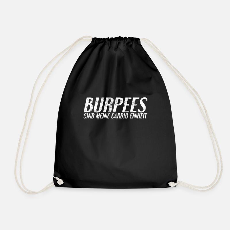 Burpees Spruch - Turnbeutel - Schwarz