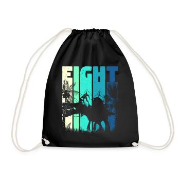 Spinosaurus 8 ans garçon 8ème anniversaire rétro - Sac de sport léger - noir - Devant