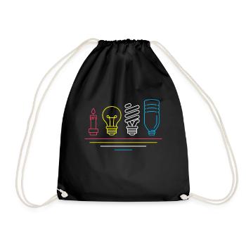 Technical electrician - Drawstring Bag - black - Front