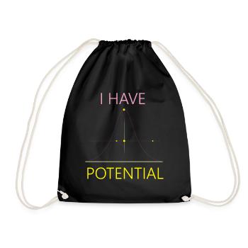 Future Physicist Science Nerd I - Drawstring Bag - black - Front