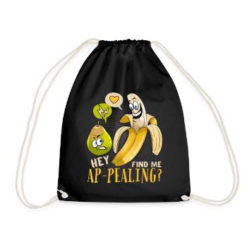 Bananen Witz, lustige Banane Appealing Wortspiel - Turnbeutel - Schwarz - Vorne