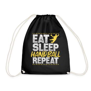 Handball Manger Dormir Répéter Balle Sports Hobby Handball - Sac de sport léger - noir - Devant