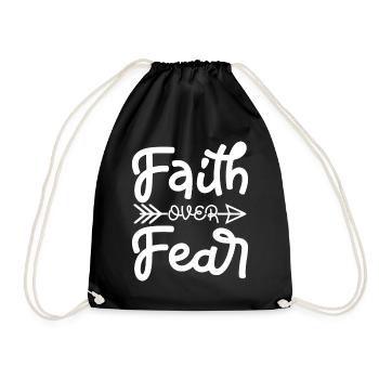 Faith Over Fear - Turnbeutel - Schwarz - Vorne