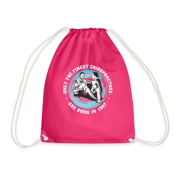 Physiotherapy born 1947 - Drawstring Bag - fuchsia - Front