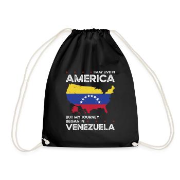 Geborener Venezolaner Venezuela Amerikaner USA - Turnbeutel - Schwarz - Vorne