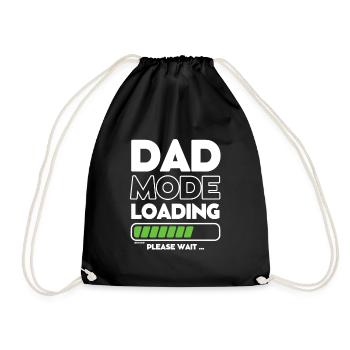 Laden bald Papa -DAD-Modus wird geladen - Turnbeutel - Schwarz - Vorne