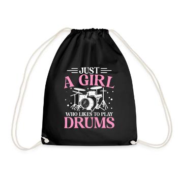 Just A Girl Who Likes To Playing Drums - Drummer Girl - Sac de sport léger - noir - Devant