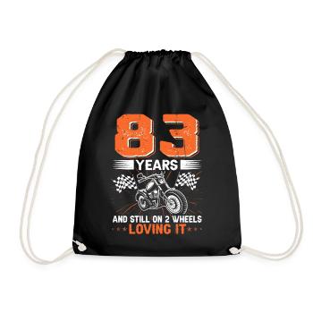 83 ans et toujours sur 2 roues 83e anniversaire - Sac de sport léger - noir - Devant