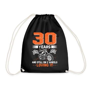 30 ans et toujours sur 2 roues 30e anniversaire - Sac de sport léger - noir - Devant