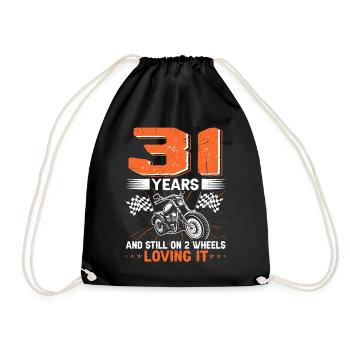 31 ans et toujours sur 2 roues 31e anniversaire - Sac de sport léger - noir - Devant