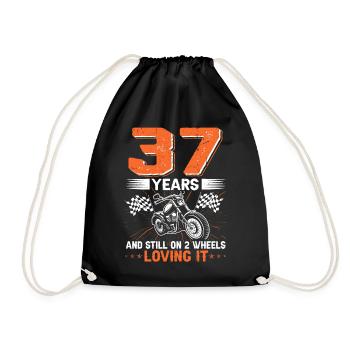 37 ans et toujours sur 2 roues 37e anniversaire - Sac de sport léger - noir - Devant