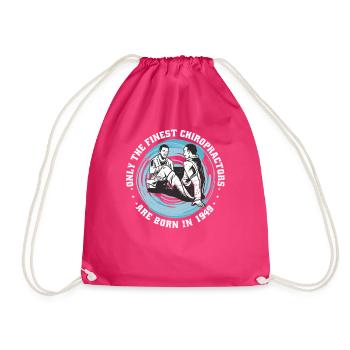 Physiotherapy born 1949 - Drawstring Bag - fuchsia - Front