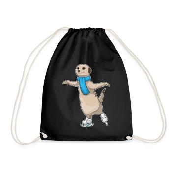 Suricates patins à glace - Sac de sport léger - noir - Devant