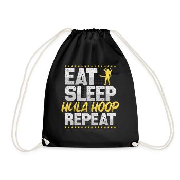 Gymnastique Manger Dormir Répéter Fitness Hobby Hula - Sac de sport léger - noir - Devant