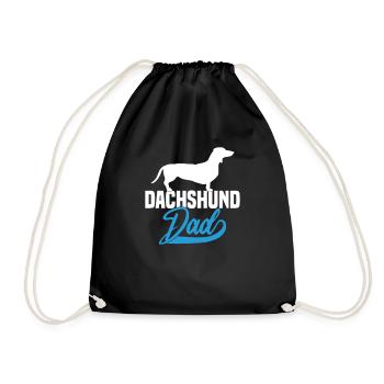 Dachshund Dad - Drawstring Bag - black - Front