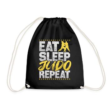 Judo Manger Dormir Répéter Arts Martiaux Arts Martiaux Judo - Sac de sport léger - noir - Devant