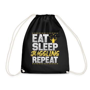 Jongler Manger Dormir Répéter Cirque Jongler - Sac de sport léger - noir - Devant