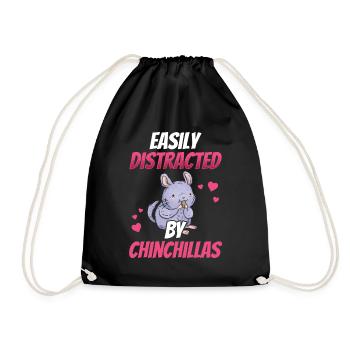 Distrait par le pou laineux de rongeur chinchilla - Sac de sport léger - noir - Devant