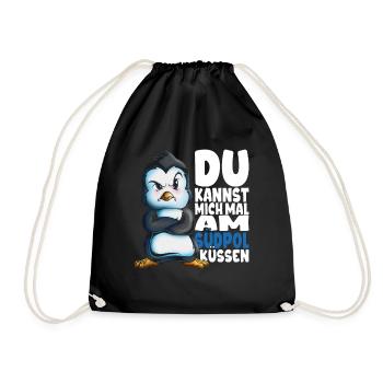 Kannst mich mal am Südpol küssen Pinguine - Turnbeutel - Schwarz - Vorne