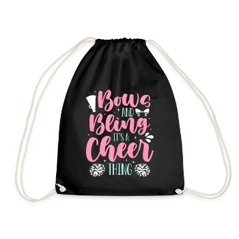 Cheerleading Bows And Bling It's A Cheer Cheering - Turnbeutel - Schwarz - Vorne