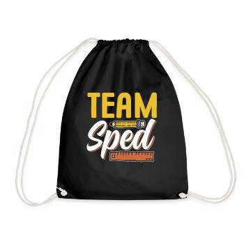 Team Sonderpädagogik Sonderpädagoge Beruf Lehrer - Turnbeutel - Schwarz - Vorne