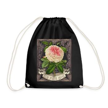 Motif Rose Vintage, Fleur Rose Marie Avitat - Sac de sport léger - noir - Devant