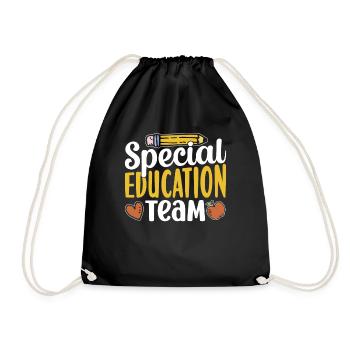 Special Education Team Teacher Profession Special Education - Drawstring Bag - black - Front