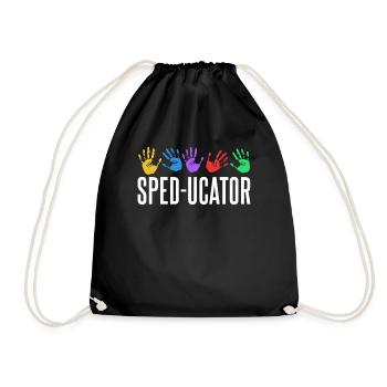 Sped Ucator Profession Special Education Special Education Special Education - Drawstring Bag - black - Front