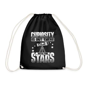 Curiosity is out there with the stars cosmologist - Drawstring Bag - black - Front