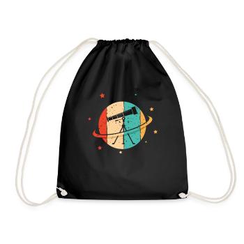 Rétro Starry Sky Cosmologiste Astronomy Photographe - Sac de sport léger - noir - Devant