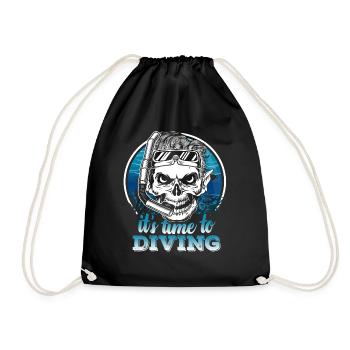 C’est l’heure de la plongée - T-shirt Plongée sous-marine - Sac de sport léger - noir - Devant
