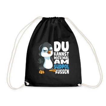 Kannst mich mal am Südpol küssen Pinguine - Turnbeutel - Schwarz - Vorne