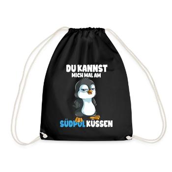 Kannst mich mal am Südpol küssen Pinguine - Turnbeutel - Schwarz - Vorne