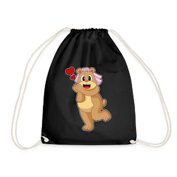 Mariage Bear Bride Veil - Sac de sport léger - noir - Devant