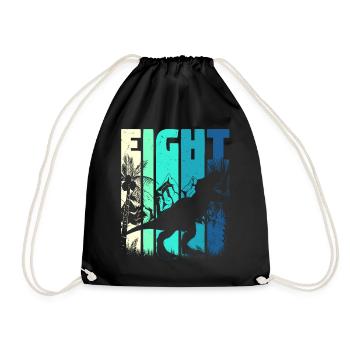 Tyrannosaurus Rex 8 ans garçon 8ème anniversaire - Sac de sport léger - noir - Devant