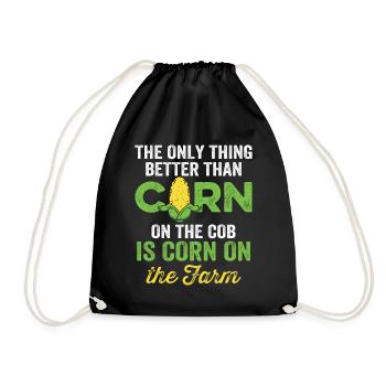 Corn Agriculture Crops Farming Farmer - Drawstring Bag - black - Front