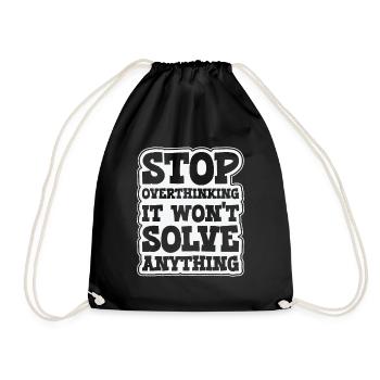 Trop penser à l’art au trait Surpenseur Peur Dessin - Sac de sport léger - noir - Devant