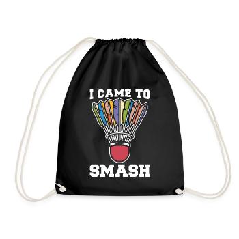 Badminton Je suis venu à Smash Loves Shuttlecock Player - Sac de sport léger - noir - Devant