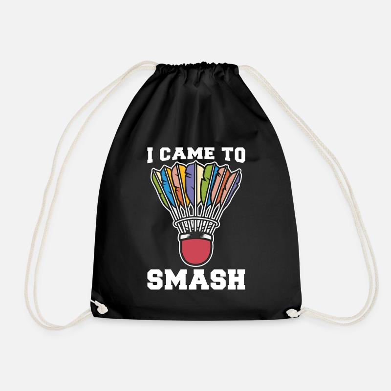Badminton Je suis venu à Smash Loves Shuttlecock Player - Sac de sport léger - noir