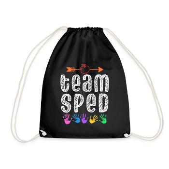 Team Special Education Teachers Special Education Profession - Drawstring Bag - black - Front