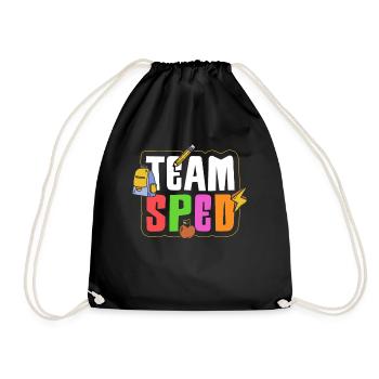 Team Special Education Teacher Profession Special Education - Drawstring Bag - black - Front
