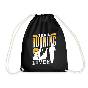 Trail Running Lover Runner Trail Running Race - Drawstring Bag - black - Front