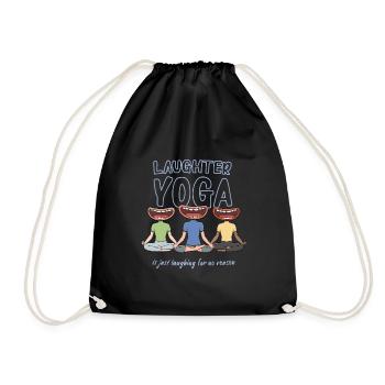 Conception de méditation du rire pour une séance de yoga du rire - Sac de sport léger - noir - Devant