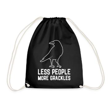Blackbird Grackle Bird Design pour les ornithologues amateurs - Sac de sport léger - noir - Devant