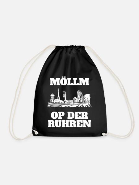 Möllm op der Ruhren Mülheim an der Ruhr Ruhrpott - Turnbeutel - Schwarz