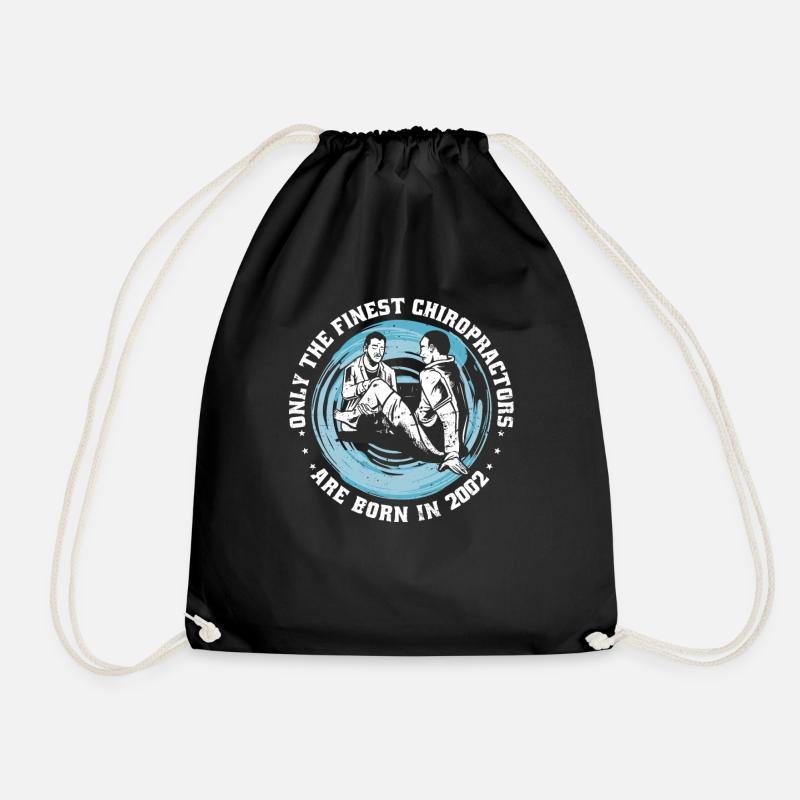 Physiotherapy born 2002 - Drawstring Bag - black