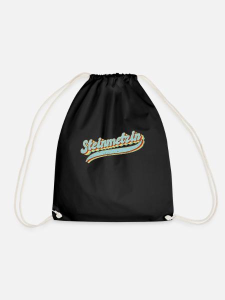 Handwerker Steinmetz Vintage Steinmetzin - Turnbeutel - Schwarz
